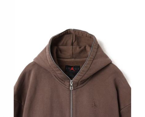 Толстовка Nike AIR JORDAN X TRAVIS SCOTT FULL-ZIP HOODIE 'PALOMINO' коричнева DZ5500-275