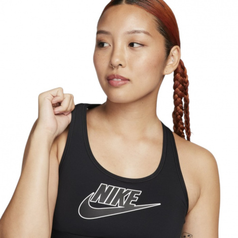 Топ Nike W Nk Swsh Med Spt Futura Bra