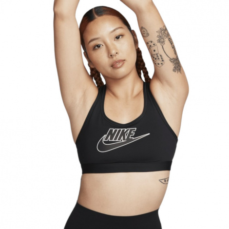 Топ Nike W Nk Swsh Med Spt Futura Bra
