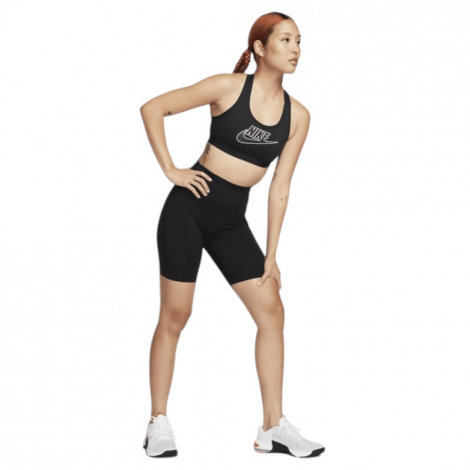 Топ Nike W Nk Swsh Med Spt Futura Bra