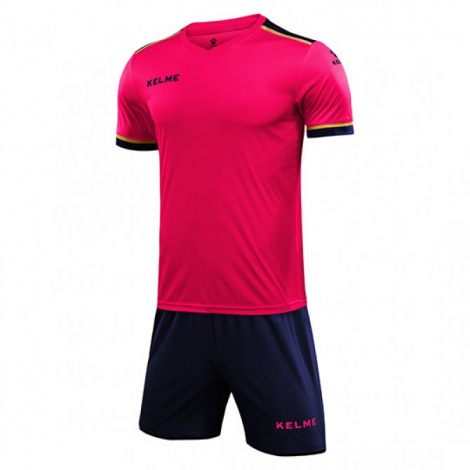 Комплект футбольної форми дитячий Kelme SEGOVIA рожево-темно-синій 8351ZB3158.9914
