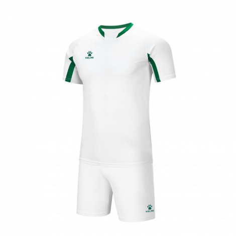 Комплект футбольної форми дитячий Kelme LEON біло-зелений 7351ZB3130.9105