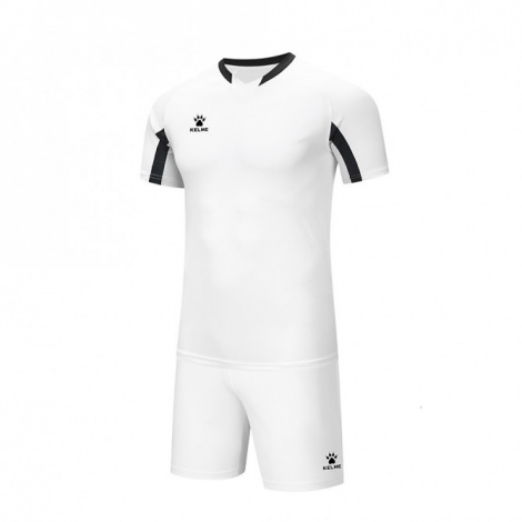 Комплект футбольної форми дитячий Kelme LEON біло-чорний 7351ZB3130.9103