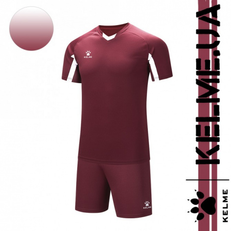 Комплект футбольної форми Kelme LEON бордово-білий 7351ZB1129.9691