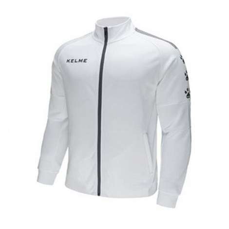 Олимпийка (мастерка) Kelme Training Jacket бело-черная 3881324.9103
