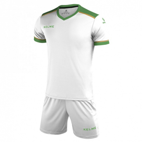 Комплект футбольної форми Kelme SEGOVIA біло-зелений 3871001.9105
