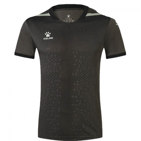 Футболка Kelme SHORT SLEEVE FOOTBALL JERSEY сіро-чорна 3801170.9201