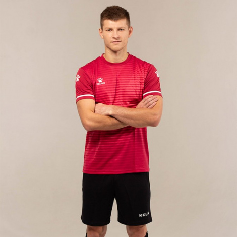 Комплект футбольної форми Kelme MALAGA бордово-чорний 3801169.9691