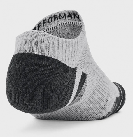 Шкарпетки Under Armour PERFORMANCE TECH 3PK NS чорно-сіро-білі (3 пари) 1379503-011