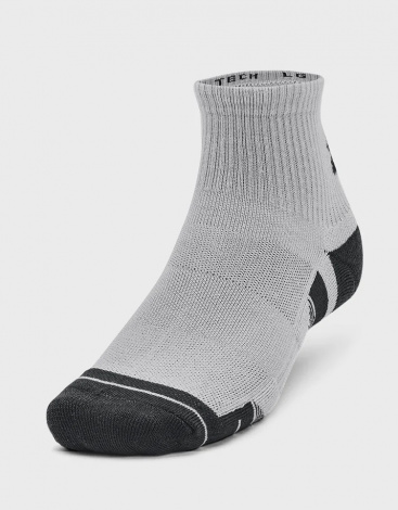 Шкарпетки Under Armour PERFORMANCE TECH 3PK QTR біло-сіро-чорні (3 пари) 1379510-011