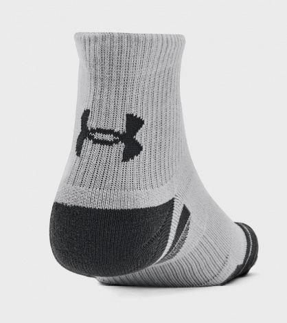 Шкарпетки Under Armour PERFORMANCE TECH 3PK QTR біло-сіро-чорні (3 пари) 1379510-011