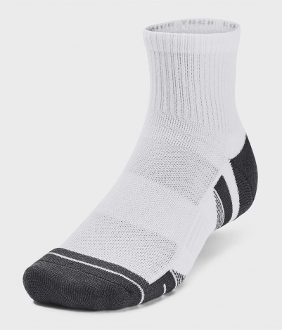 Шкарпетки Under Armour PERFORMANCE TECH 3PK QTR білі (3 пари) 1379510-100