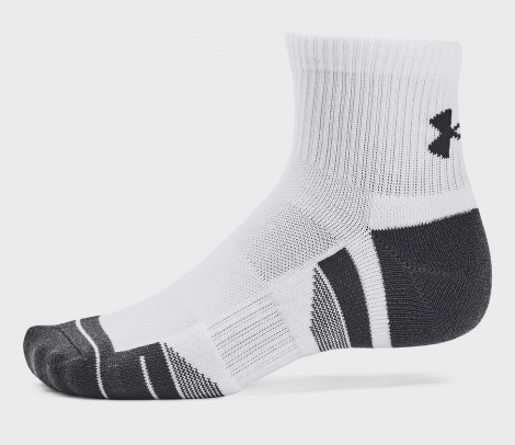 Шкарпетки Under Armour PERFORMANCE TECH 3PK QTR білі (3 пари) 1379510-100