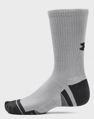 Шкарпетки Under Armour PERFORMANCE TECH 3PK CREW чорно-сіро-білі (3 пари) 1379512-011