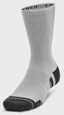 Шкарпетки Under Armour PERFORMANCE TECH 3PK CREW чорно-сіро-білі (3 пари) 1379512-011