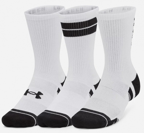 Шкарпетки Under Armour PERFORMANCE TECH 3PK CREW SOCKS білі (3 пари) 1379515-101