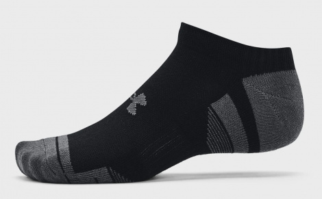 Шкарпетки Under Armour PERFORMANCE COTTON 3PK NS чорно-темно-сірі (3 пари) 1379526-001