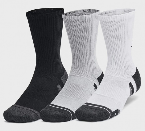 Носки Ua Unisex Perf Tech 6Pk Crew Черный, Серый, Белый Унисекс Lg