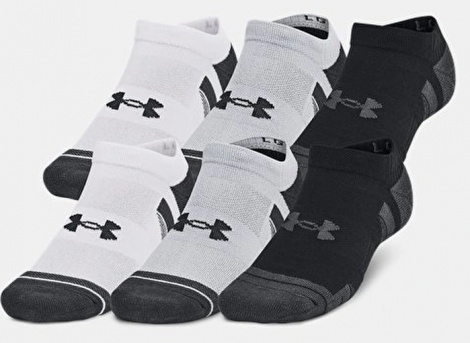 Шкарпетки Under Armour PERFORMANCE TECH 6PK NO SHOW SOCKS білі, сірі, чорні (6 пар) 1386243-011