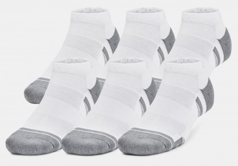 Шкарпетки Under Armour PERFORMANCE TECH 6-PACK LOW SOCKS біло-сірі (6 пар) 1386244-100