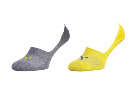 Шкарпетки Puma FOOTIE 2P UNISEX сіро-жовті (2 пари) 141011001-003