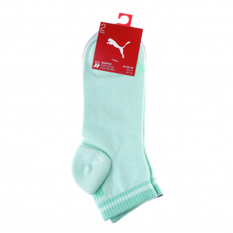 Носки Puma Heritage Quarter 2P Фиолетовый, Мятный Унисекс 39-42