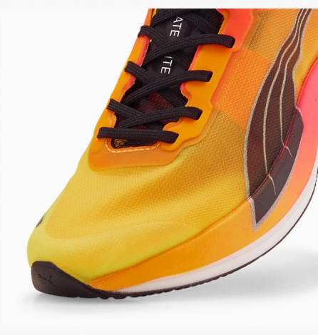Кросівки бігові жіночі Puma DEVIATE NITRO ELITE FIREGLOW оранжево-жовті 377603-01