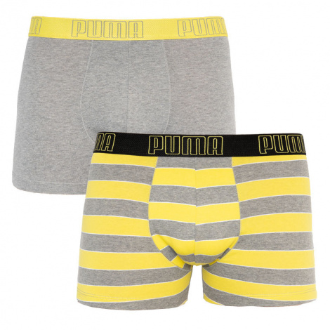 Трусы-боксеры Puma Yd Bold Stripe Boxer 2P Серый, Желтый Мужской L