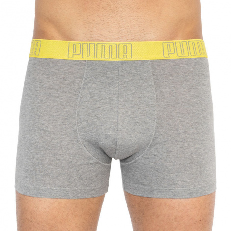 Трусы-боксеры Puma Yd Bold Stripe Boxer 2P Серый, Желтый Мужской L
