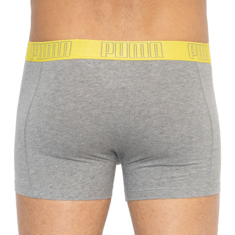 Трусы-боксеры Puma Yd Bold Stripe Boxer 2P Серый, Желтый Мужской L