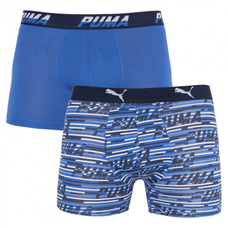 Труси (боксерки) Puma LOGO AOP BOXER 2P синьо-біло-чорні, сині (2 пари) 501003001-010