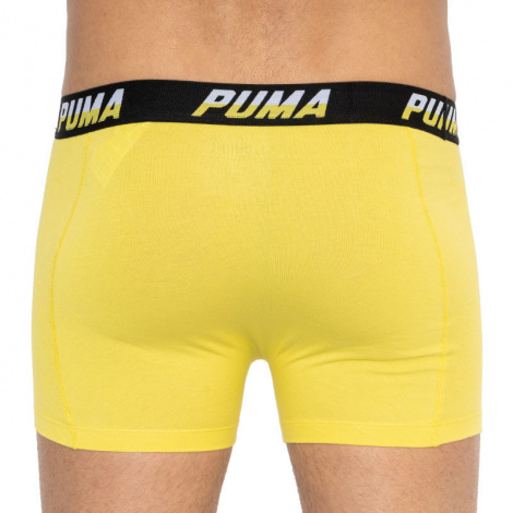 Трусы-боксеры Puma Logo Aop Boxer 2P Серый, Желтый Мужской L