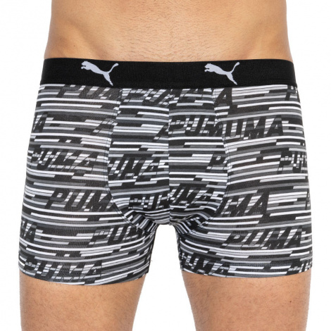 Трусы-боксеры Puma Logo Aop Boxer 2P Серый, Белый, Черный Мужской L