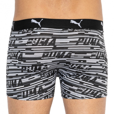 Трусы-боксеры Puma Logo Aop Boxer 2P Серый, Белый, Черный Мужской L