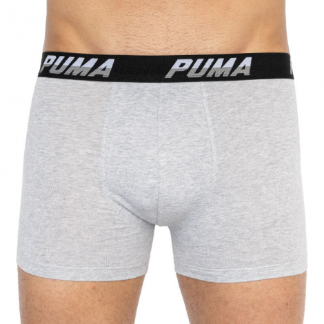 Трусы-боксеры Puma Logo Aop Boxer 2P Серый, Белый, Черный Мужской L