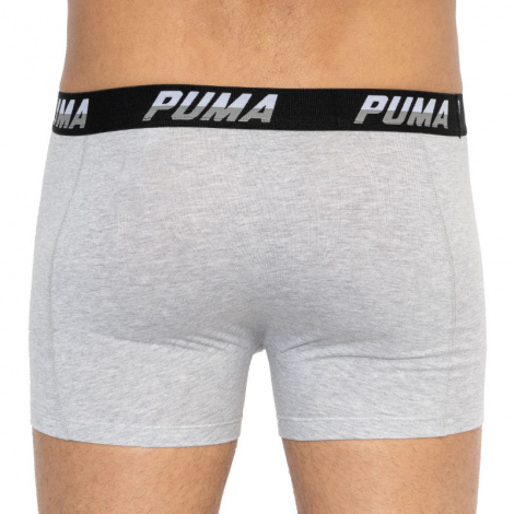 Трусы-боксеры Puma Logo Aop Boxer 2P Серый, Белый, Черный Мужской L