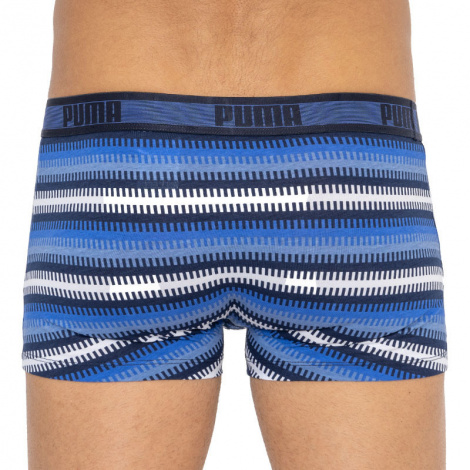 Трусы-боксеры Puma Worldhood Stripe Trunk 2P Синий, Белый, Серый, Черный Мужской L