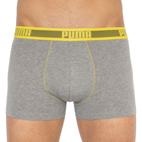 Трусы-боксеры Puma Worldhood Stripe Trunk 2P Белый, Серый, Черный, Желтый Мужской L
