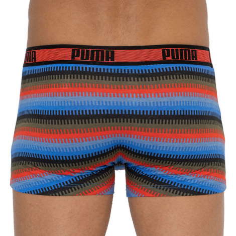 Трусы-боксеры Puma Worldhood Stripe Trunk 2P Черный, Красный, Синий Мужской M