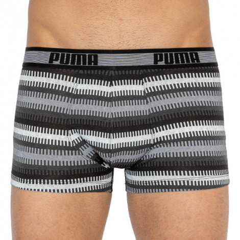 Трусы-боксеры Puma Worldhood Stripe Trunk 2P Серый, Белый, Черный Мужской M