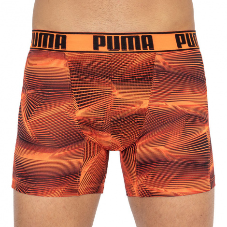 Трусы-боксеры Puma Active Boxer Print 2P Синий, Оранжевый Мужской M