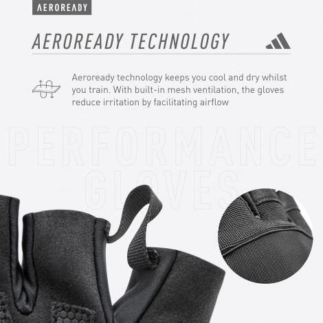 Перчатки Для Тренинга Adidas Performance Gloves Черный Унисекс S