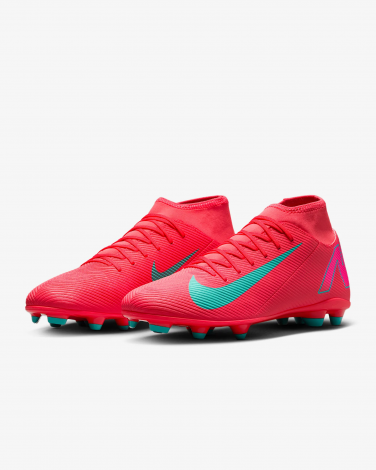 Бутси Nike MERCURIAL SUPERFLY 10 CLUB FG/MG червоно-рожево-бірюзові FQ8314-800