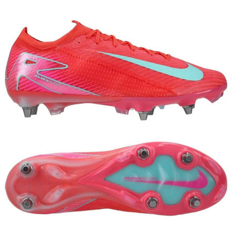 Бутси Nike MERCURIAL ZOOM VAPOR 16 ELITE SG-PRO червоно-рожево-бірюзові FQ8688-800