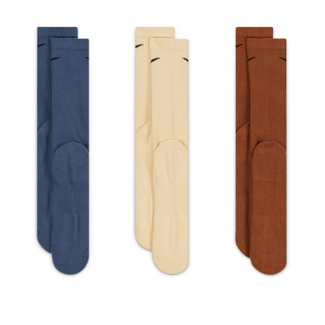 Носки Nike U Nk Everyday Plus Cush Crew Синий, Коричневый, Бежевый Унисекс 38-42