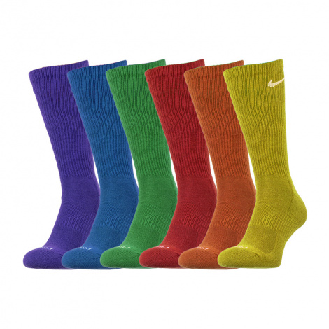 Шкарпетки Nike U NK ED PLS CSH CRW 6PR - 132 різнокольорові (6 пар) SX6897-903