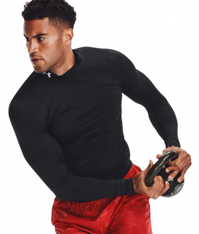 Лонгслів компресійний Under Armour HEATGEAR MOCK LONG SLEEVE чорний 1369606-001