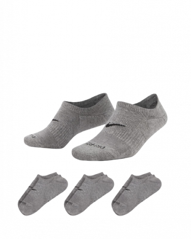 Носки Nike U Nk Everyday Plus Cush Footie Серый Унисекс 34-38