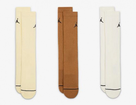 Шкарпетки Nike UJ ED CUSH POLY CREW 3PR 144 біло-бежево-коричневі DX9632-919