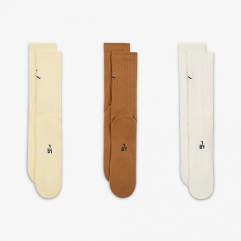 Шкарпетки Nike UJ ED CUSH POLY CREW 3PR 144 біло-бежево-коричневі DX9632-919